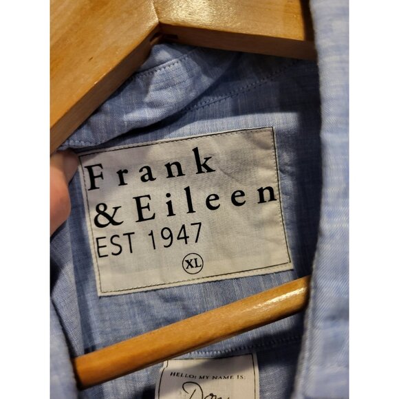 New Frank And Eileen The Don Blue Lightweight Long Sleeve Button Up Shirt XL - Picture 5 of 10